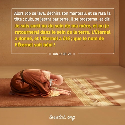 Verset biblique du jour Job 1:20-21