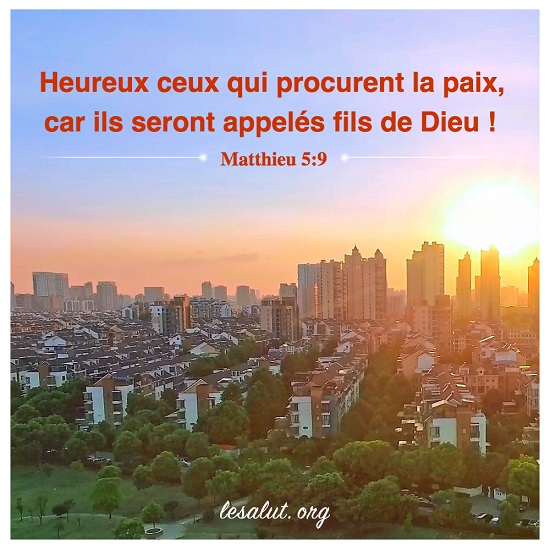 évangile du jour Matthieu 5:9