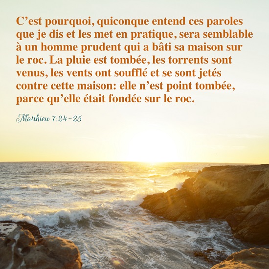 Évangile du jour – Matthieu 7"24-25