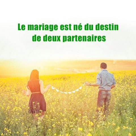 Le mariage est né du destin de deux partenaires