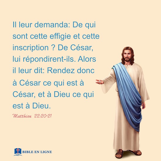 versets bibliques en images – Matthieu 22：20-21