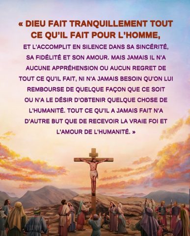 Dieu espère que l'homme ait pour Lui vrais foie et amour