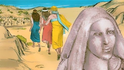 La femme de Lot devient une colonne de sel