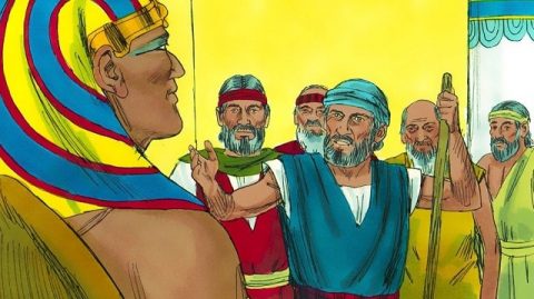 Moïse et Aaron font face à Pharaon
