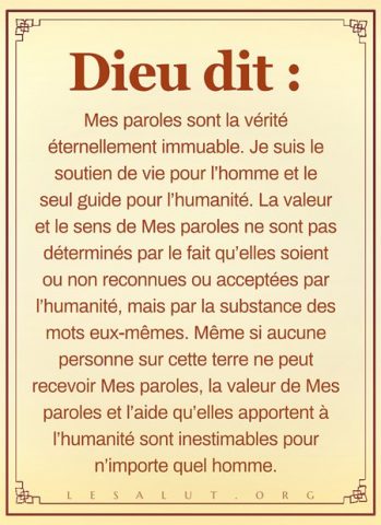parole de vie