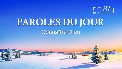 Paroles du jour | « L’œuvre de Dieu, le tempérament de Dieu et Dieu Lui-même II » | Extrait 31